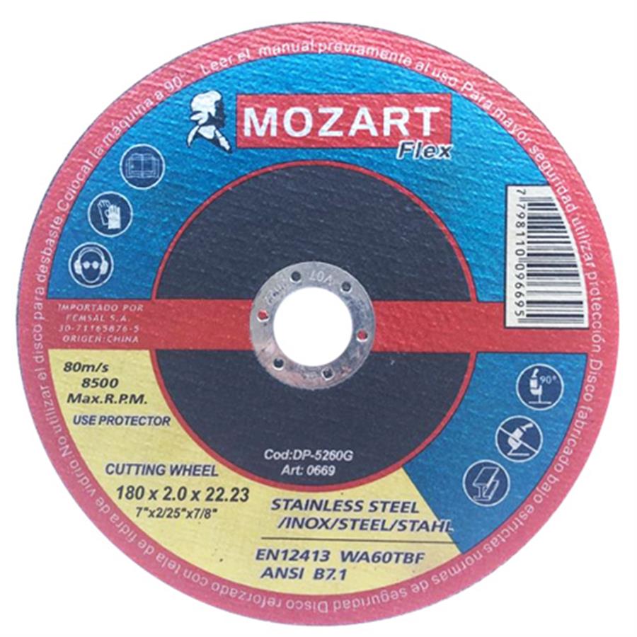 DISCO CORTE METAL Ø178X1.8X22MM PLANO OXIDO