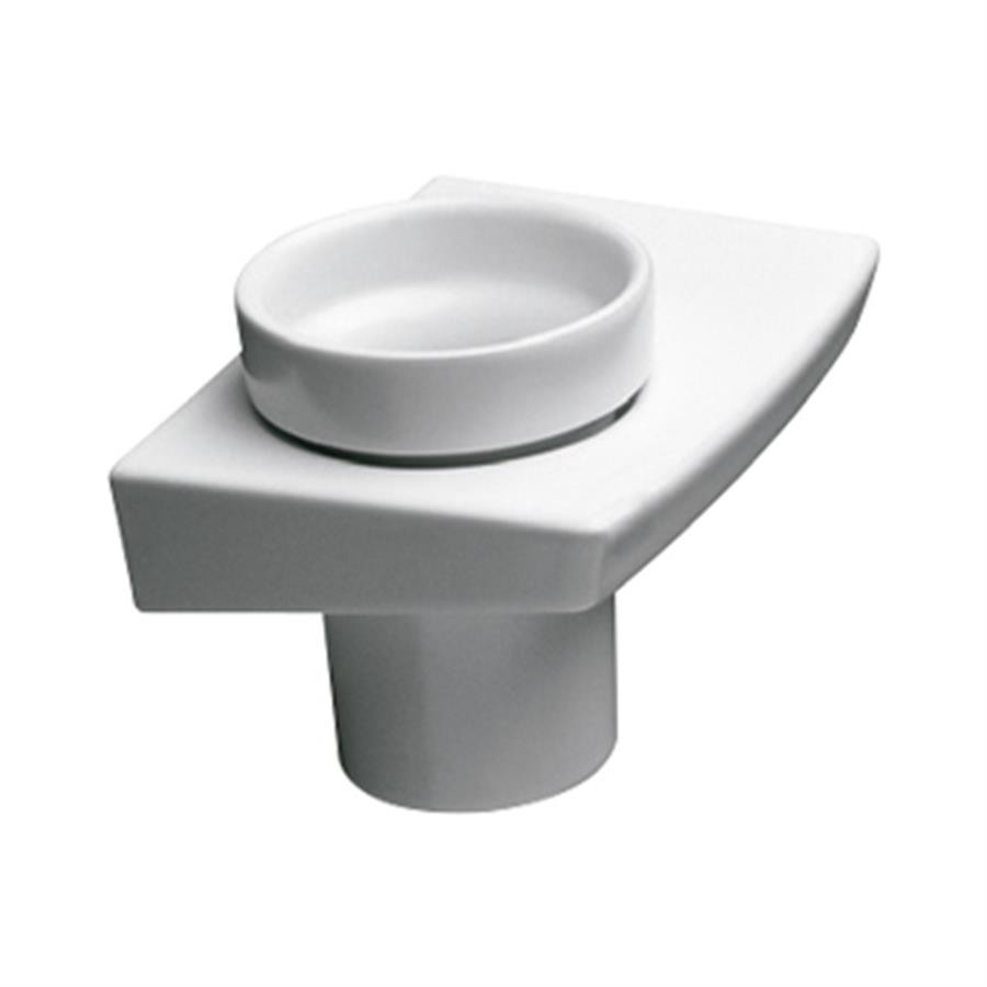 Portavaso y vaso MARINA blanco